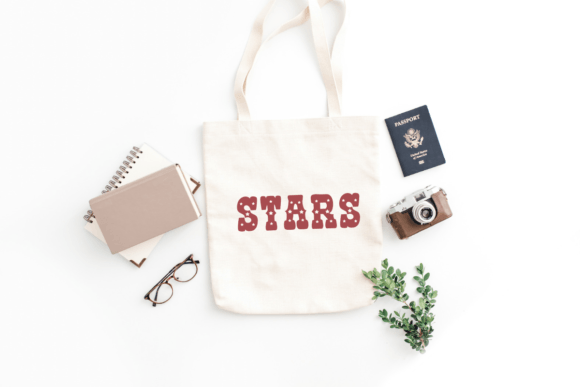 Retro Stars Font PNG with transparent background - Preview 3