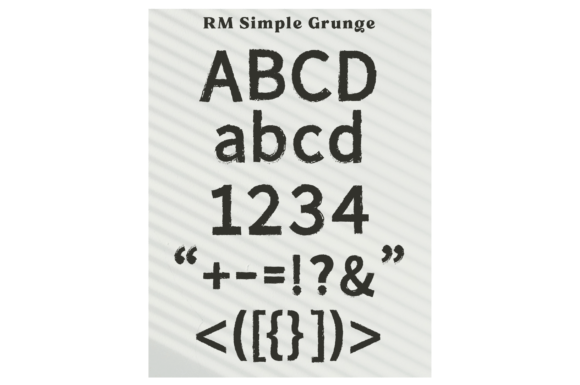 Simple Grunge Font PNG with transparent background - Preview 1