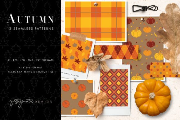 12 Seamless Autumn Patterns - Set 1