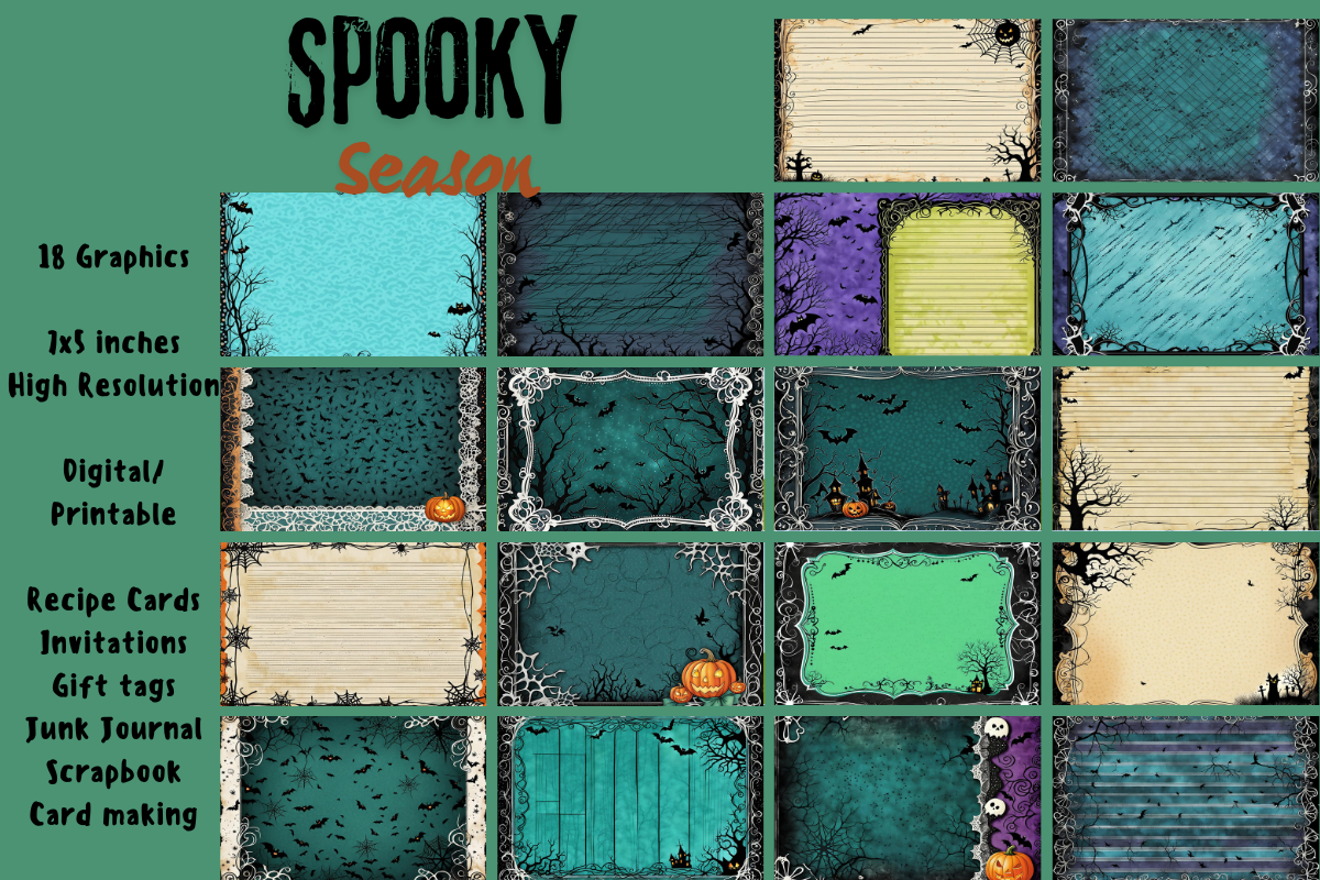 Indices Graphics 18 Hi-Res Index Card Graphics Spooky Graphic by diwareart · Creative ...