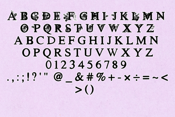 Flowers and Butterflies Font - Preview 4