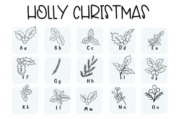 Holly Christmas Font - Preview 1