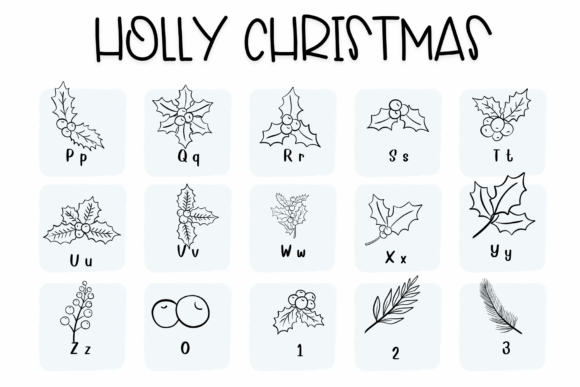 Holly Christmas Font - Preview 2