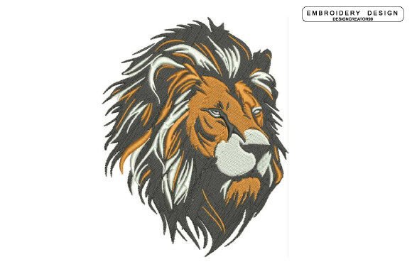 Lion Embroidery Design