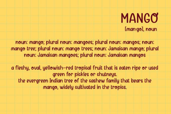 Mango Delight Font Font PNG with transparent background - Preview 2