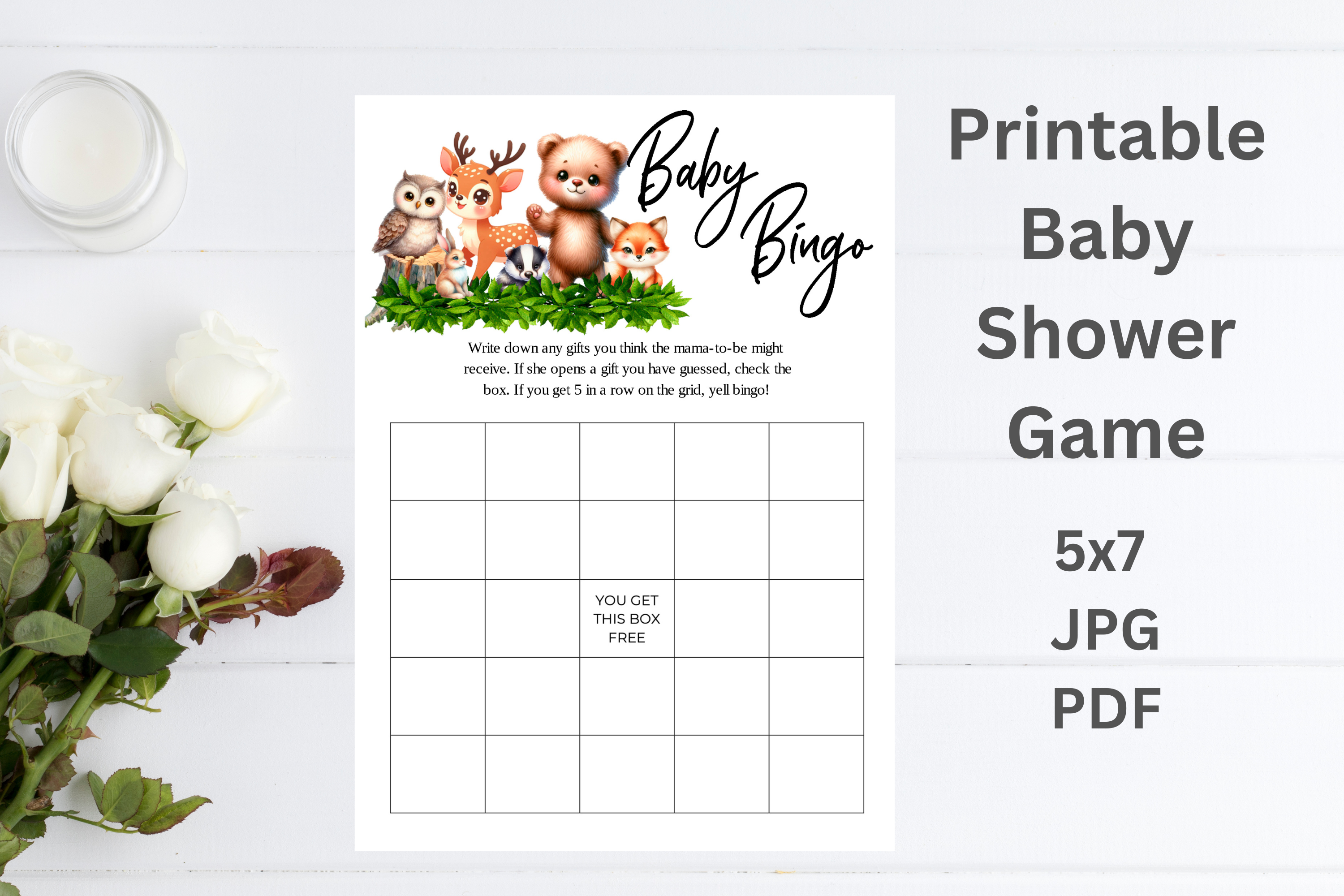Printable Forest Animals Bingo Game