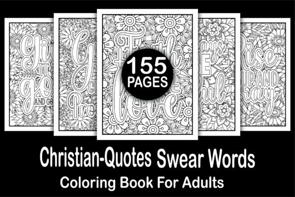 155 Christian-Quotes Coloring Books -KDP