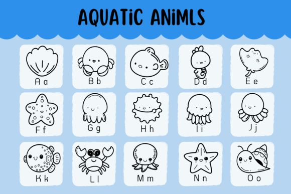 Aquatic Animls Font - Preview 1