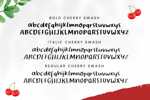 Cherry Swash Font PNG with transparent background - Preview 1
