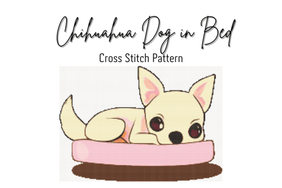 Chihuahua in Bed Cross Stitch Pattern