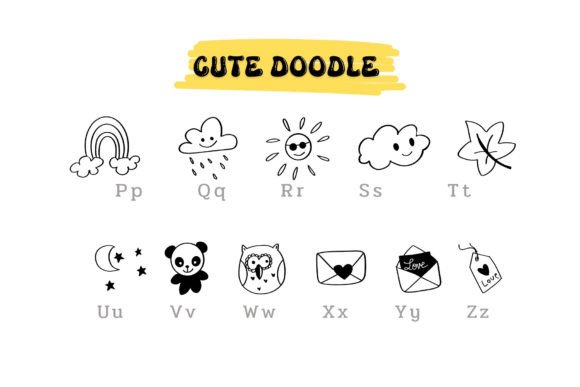 Cute Doodle Font - Preview 2