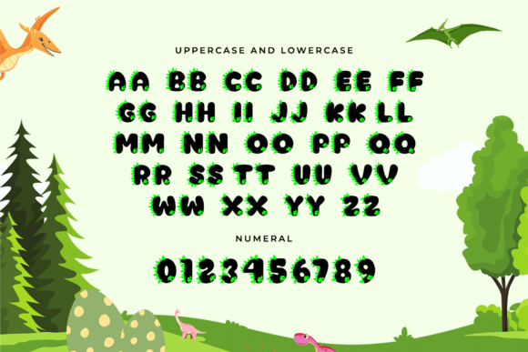 Dino Alphabet Font - Preview 2