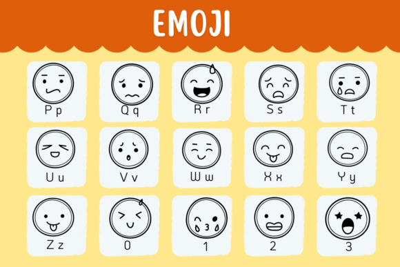 Emoji Font PNG with transparent background - Preview 2