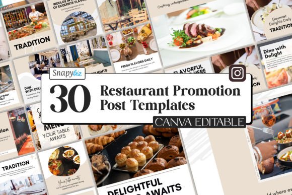 Preview of Free Restaurant Social Media Template food social media design template