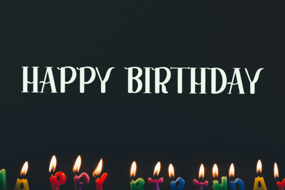 Happy Birthday Font - Preview 4