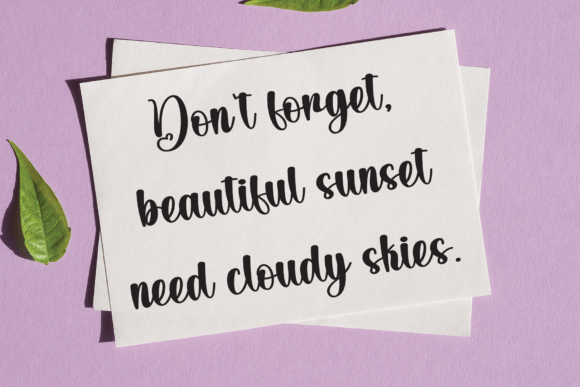 Monday Umbrella Font PNG with transparent background - Preview 2