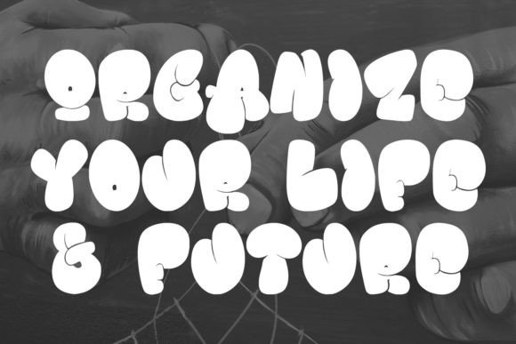Poppoly Bubble Font PNG with transparent background - Preview 2