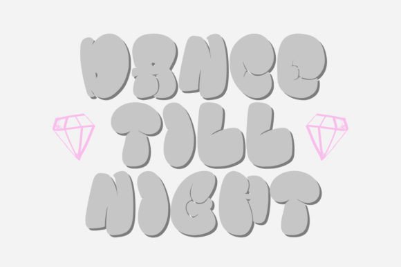 Poppoly Bubble Font PNG with transparent background - Preview 3