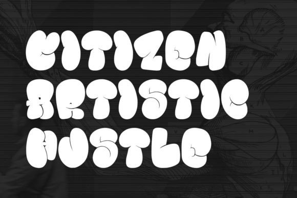 Poppoly Bubble Font PNG with transparent background - Preview 4