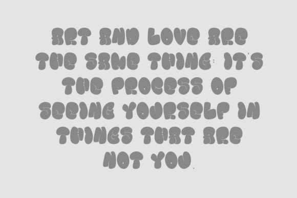 Poppoly Bubble Font PNG with transparent background - Preview 5
