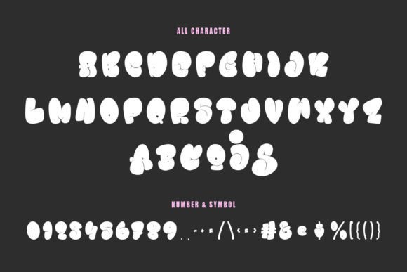 Poppoly Bubble Font PNG with transparent background - Preview 6