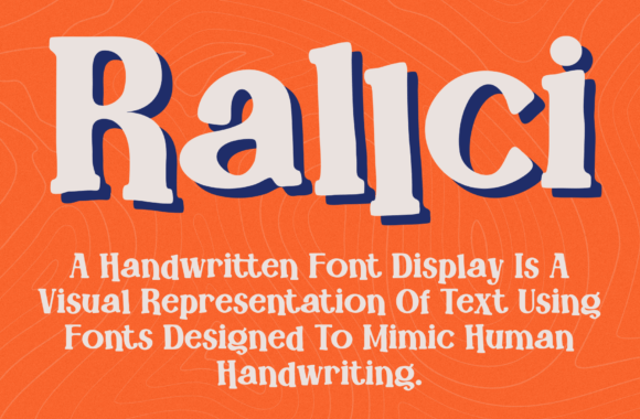 Rallci Font PNG with transparent background - Preview 3