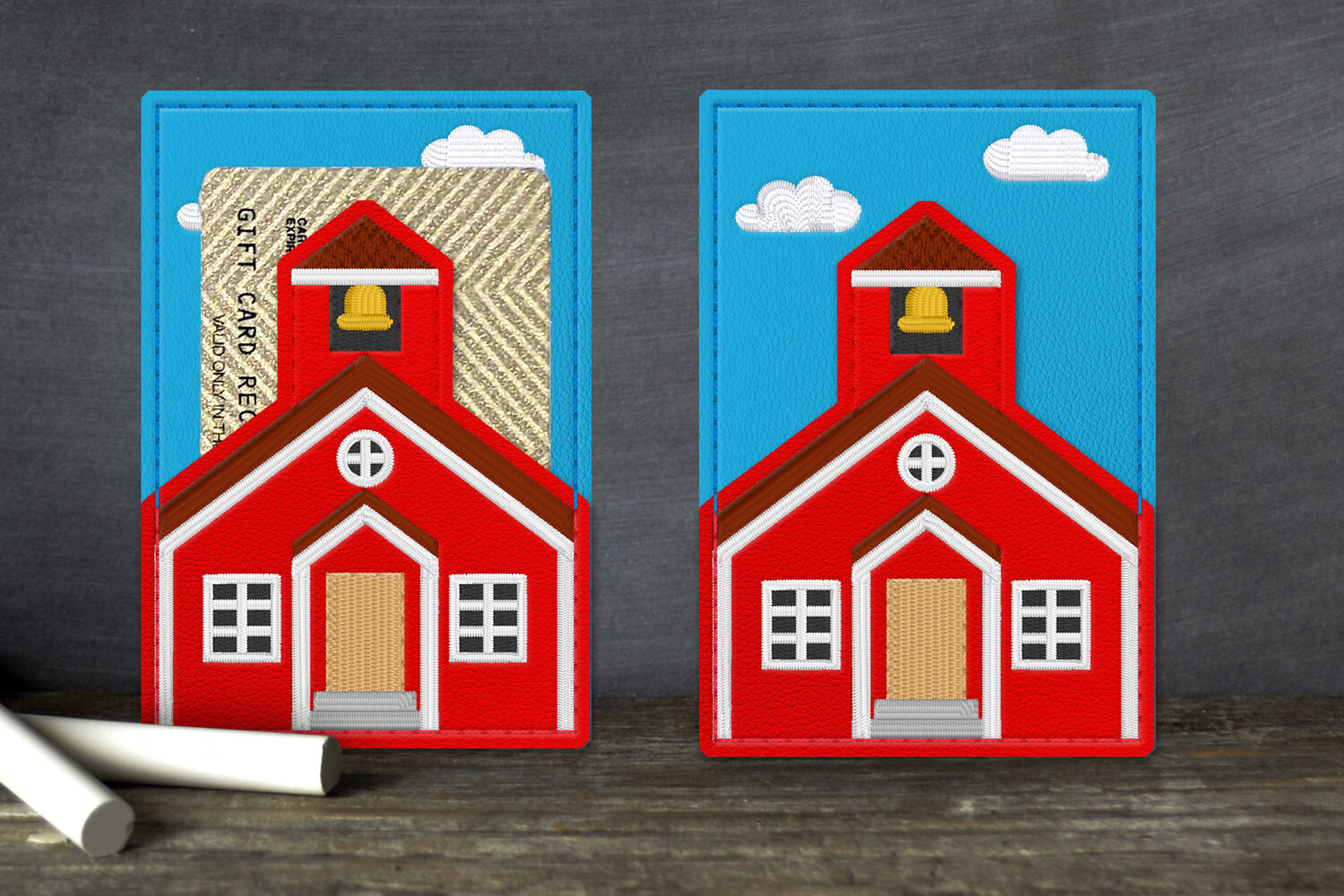 Schoolhouse Gift Card ITH Applique