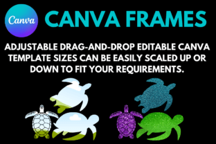 Sea Turtle Canva Frames Template Bundle Graphic by Carrot Land Studio ...
