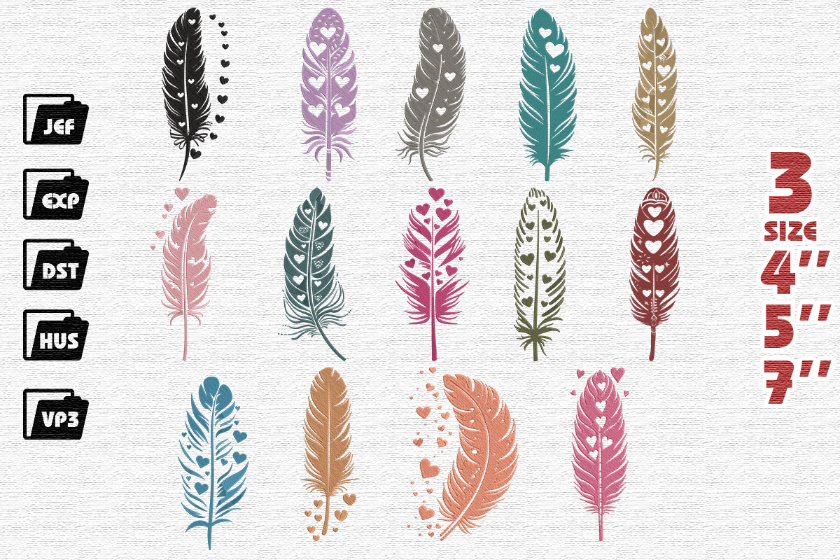 Set of 14 Feathers