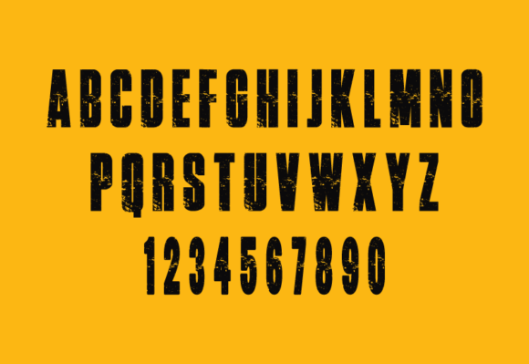 Smart Grunge Font PNG with transparent background - Preview 3