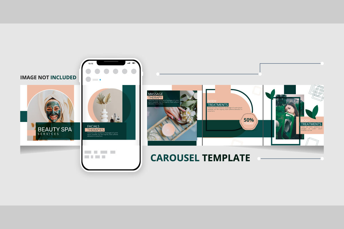 Spa Carousel Template Design Post Graphic by Lsvect · Creative Fabrica