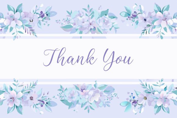 Thank You Card with Flower Frame BG