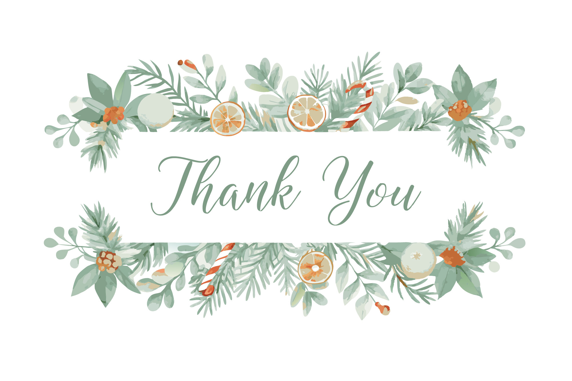 Thank You Card with Flower Frame Graphic by shahtech50 · Creative Fabrica