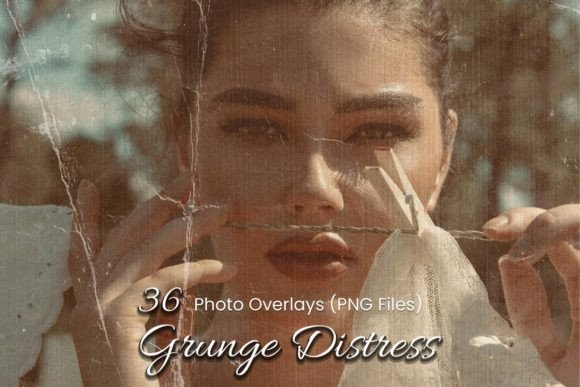 36 Grunge Distress Photoshop Overlays