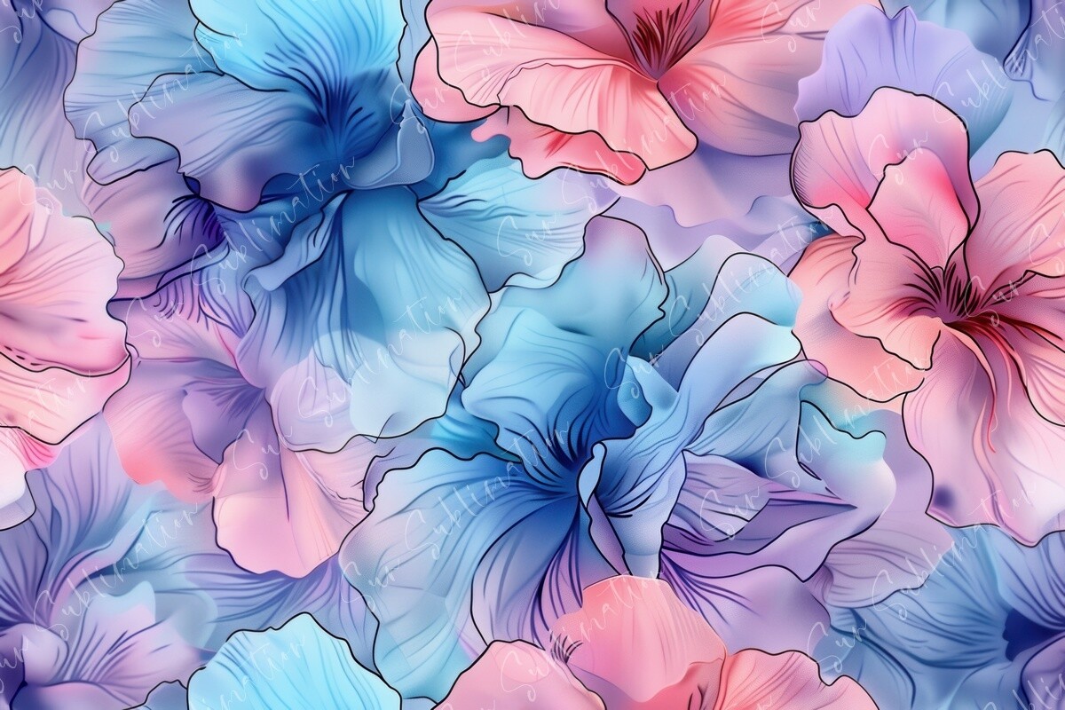 Abstract Floral ArtworkPattern Seamless Graphic by Sun Sublimation ...