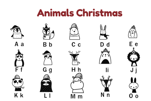 Animals Christmas Font - Preview 1