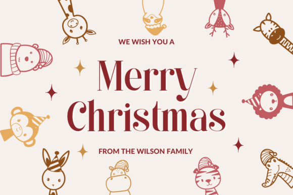 Animals Christmas Font - Preview 4