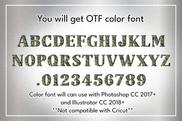 Army Camouflage Font - Preview 1