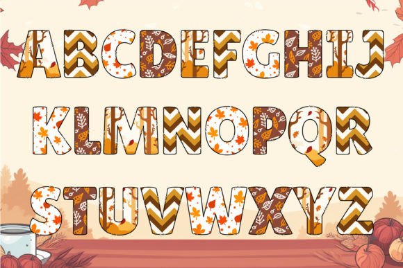 Autumn Bliss Font PNG with transparent background - Preview 1