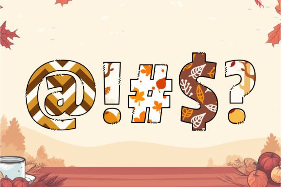 Autumn Bliss Font PNG with transparent background - Preview 3