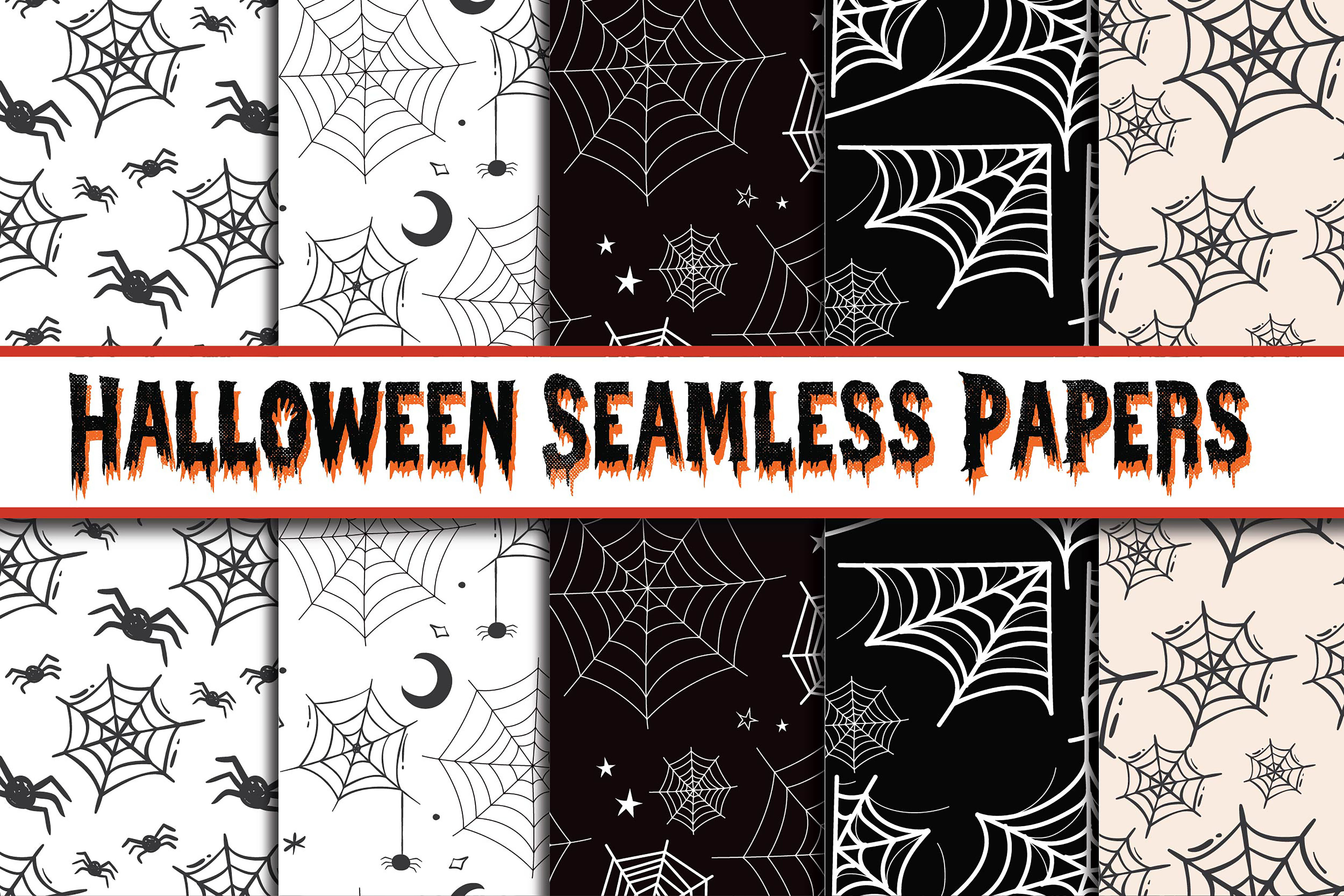Black Halloween Seamless Digital Papers Graphic by AsiaArtGallery ...
