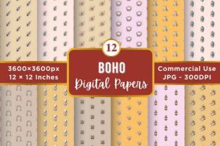 Boho Digital Paper Patterns Graphic by DIGITAL PRINT BOX · Creative Fabrica