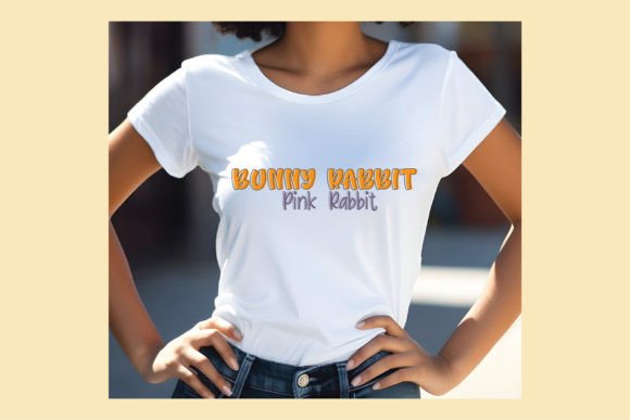 Bunny Rabbit Pink Rabbit Font PNG with transparent background - Preview 2