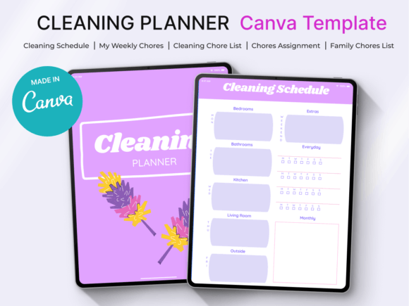 Cleaning Planner Canva Template