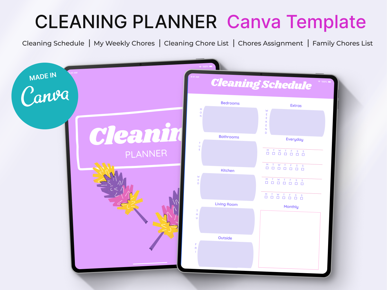 Cleaning Planner Canva Template