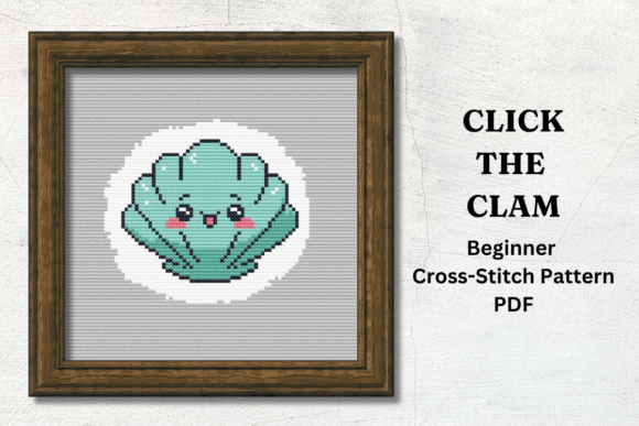 Click the Clam Cross Stitch Pattern #7
