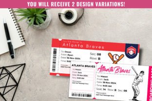 Custom Atlanta Braves Ticket Template Graphic by SnapyBiz · Creative ...