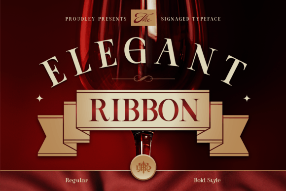 Elegant Ribbon Font PNG with transparent background - Preview 1