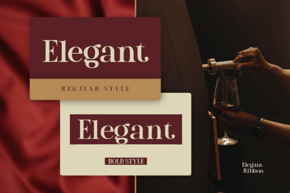 Elegant Ribbon Font PNG with transparent background - Preview 2