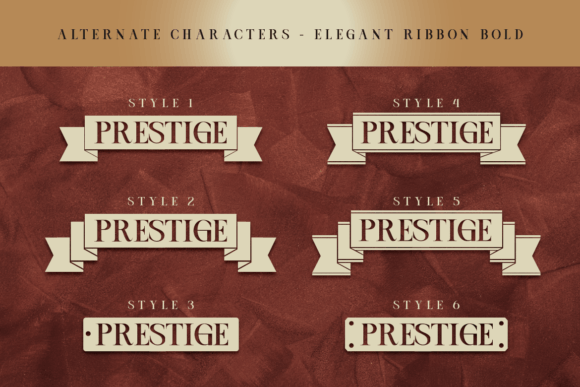 Elegant Ribbon Font PNG with transparent background - Preview 3